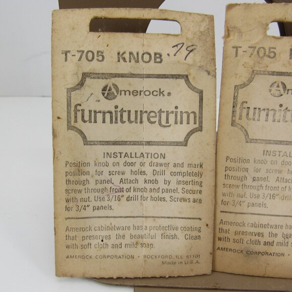 Amerock T-705 Knob Furnituretrim Porcelain 3/4" Cabinet Pulls Lot of 2 Boxes - Picture 5 of 7